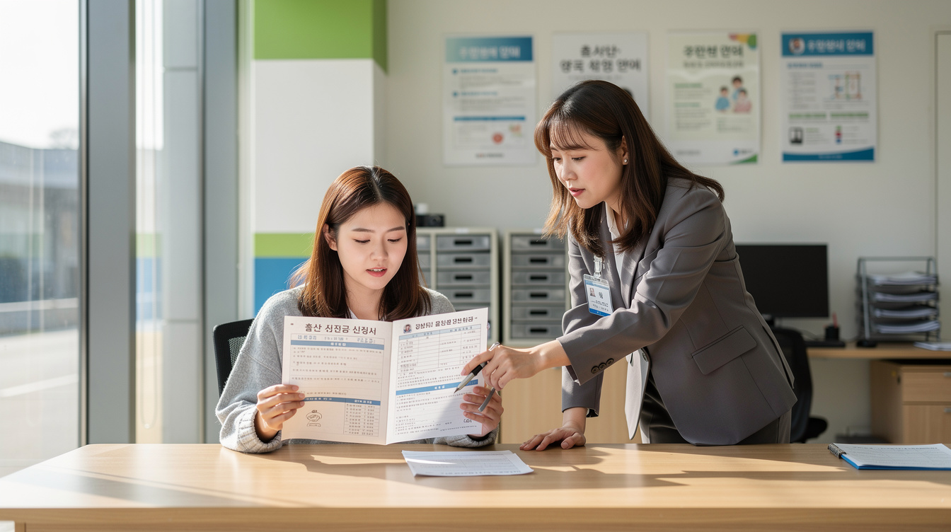 출산지원금 신청방법 – 오프라인(주민센터) 신청 절차